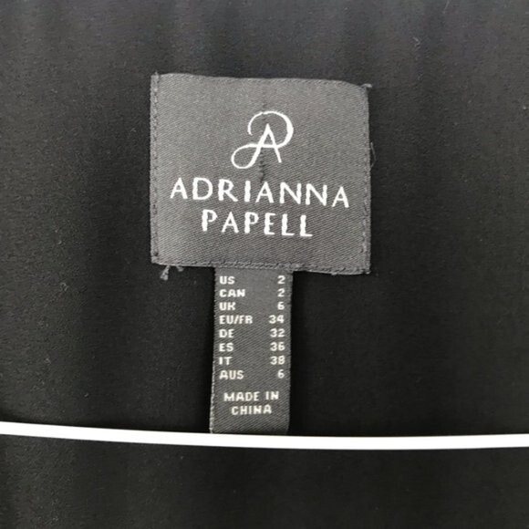 NWOT Adrianna Papell Cold Shoulder Black Draped Mini Above Knee Shift Dress 2 - Picture 4 of 8